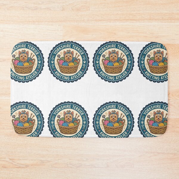 Item preview, Yorkshire Terrier Knitting Atelier Yarn Ball Needle Craft designed and sold by PictoVibe.