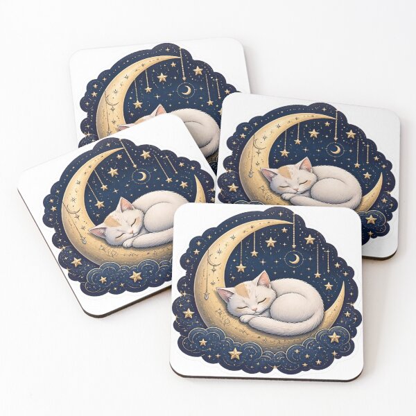 Item preview, Sleepy Cat Moon Celestial Cat Lover designed and sold by StickyGuys.