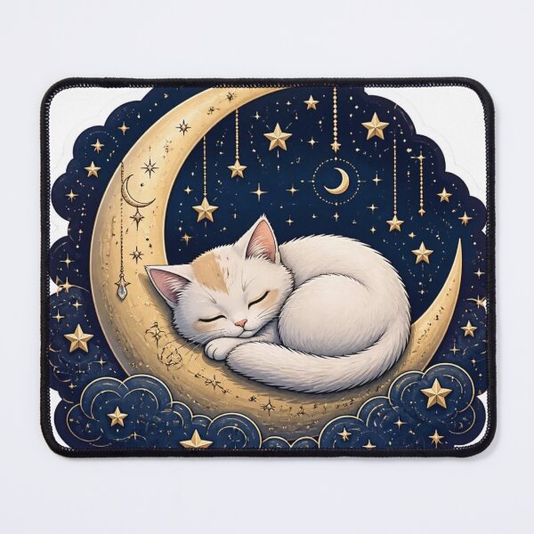 Item preview, Sleepy Cat Moon Celestial Cat Lover designed and sold by StickyGuys.