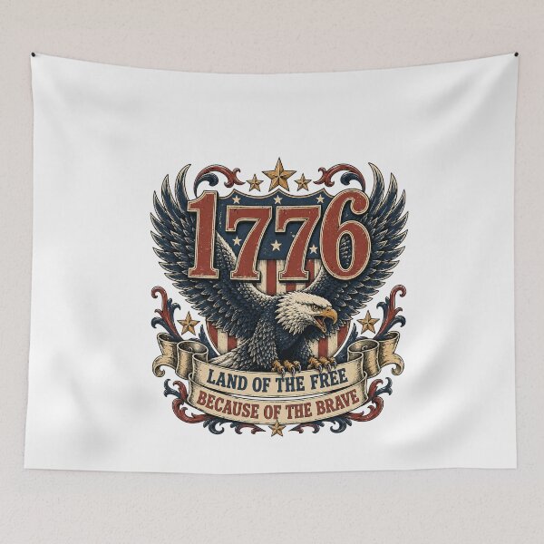 Item preview, 1776 Land Of The Free , Made In The Usa, 4th Of July, Republican designed and sold by vintagearttee.