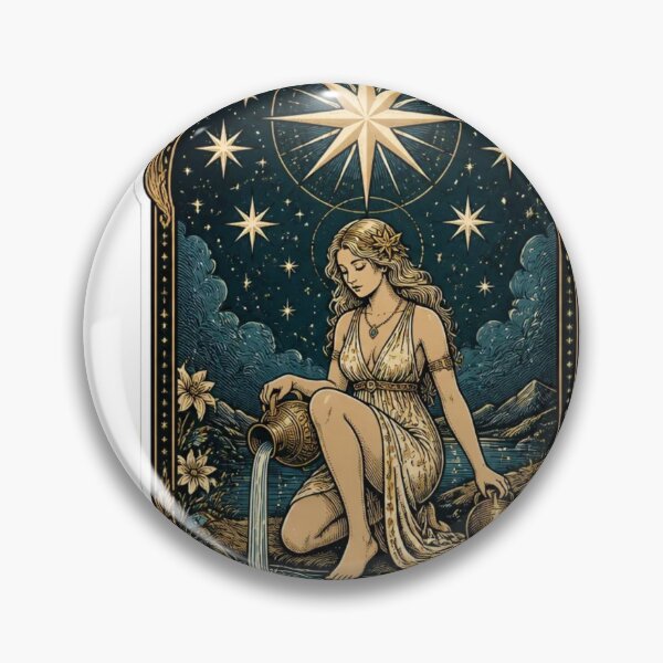 Item preview, The Star Tarot Card Celestial Illustration designed and sold by StickyGuys.