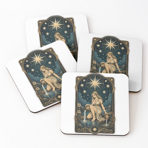 Item preview, The Star Tarot Card Celestial Illustration designed and sold by StickyGuys.