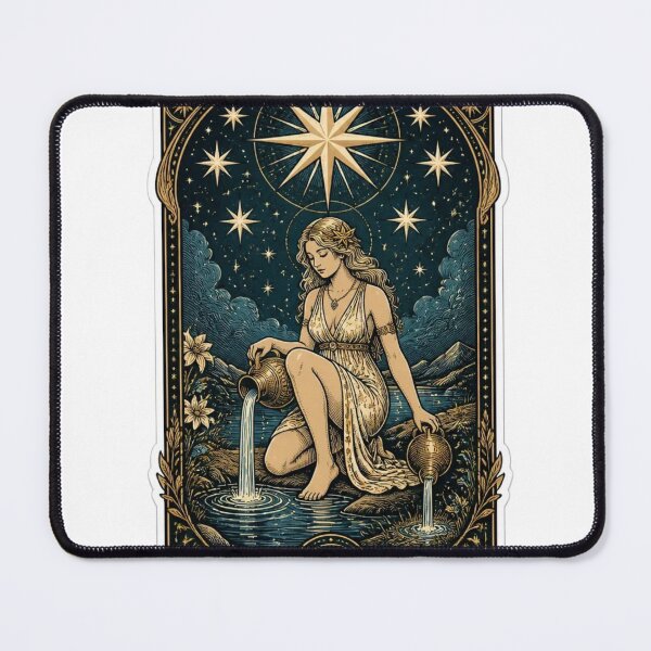 Item preview, The Star Tarot Card Celestial Illustration designed and sold by StickyGuys.