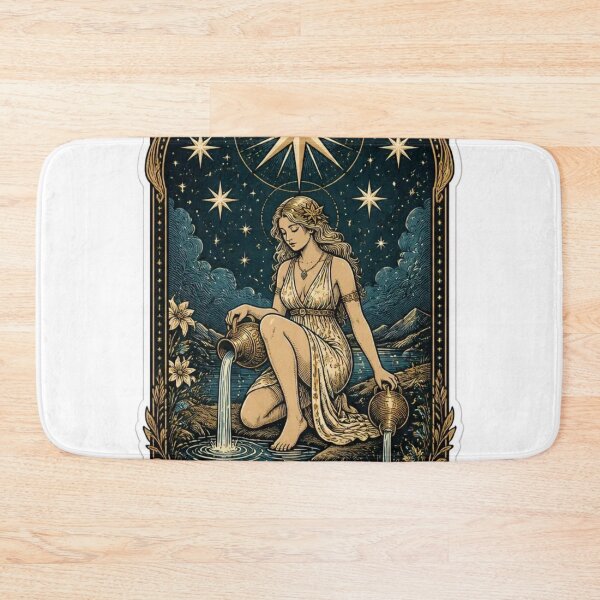 Artikelvorschau, Die Stern-Tarotkarte: Himmlische Illustration entworfen und verkauft von StickyGuys.