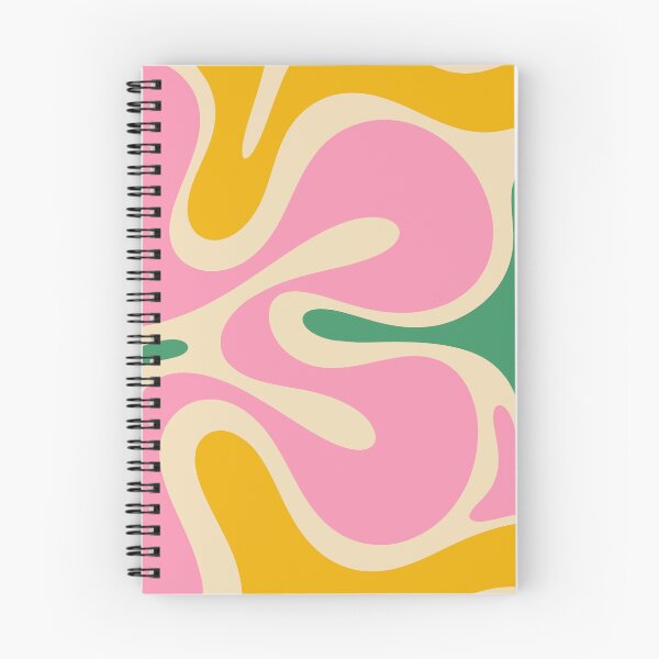 Item preview, Colorful Retro Abstract Smooth Contours Pink Green Mustard designed and sold by kierkegaard.
