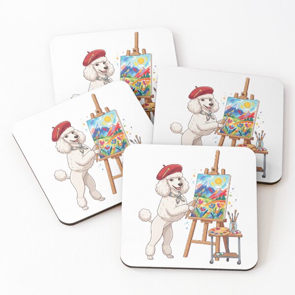 Item preview, Estudio de pintura Poodle Fine Arts Caballete Lienzo Pincel designed and sold by PictoVibe.
