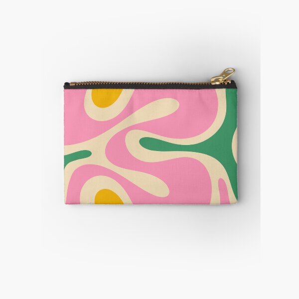 Item preview, Colorful Retro Abstract Smooth Contours Pink Green Mustard designed and sold by kierkegaard.