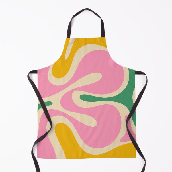 Item preview, Colorful Retro Abstract Smooth Contours Pink Green Mustard designed and sold by kierkegaard.