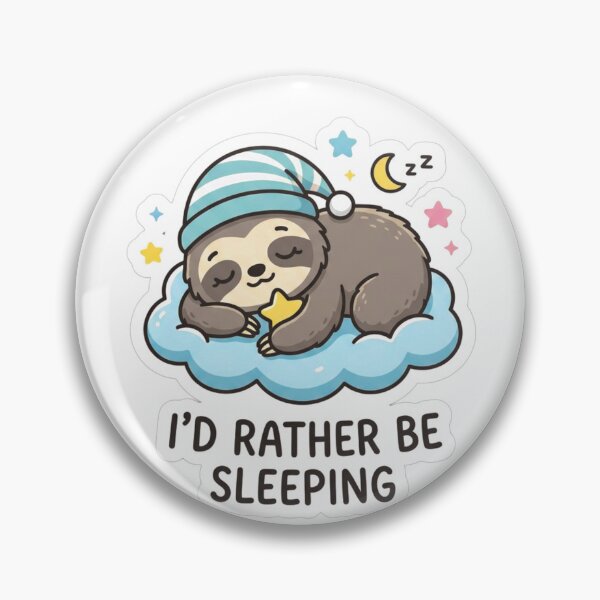 Item preview, I'd Rather Be Sleeping Cute Sloth Sticker designed and sold by PremVerse.