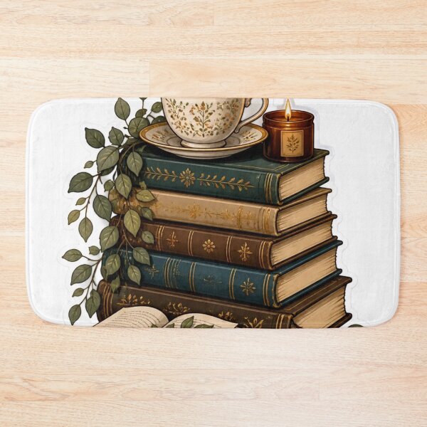 Item preview, Cozy Books and Tea Bookworm Stack designed and sold by StickyGuys.