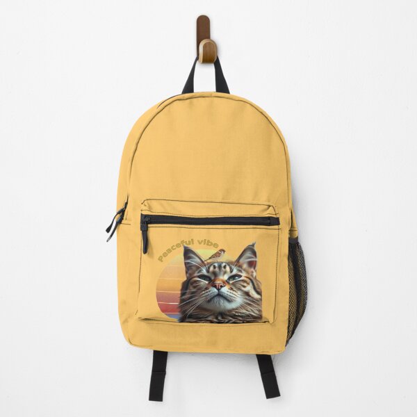 Item preview, Cute Cat with Bird Friend Retro Vintage Sunset Aesthetic designed and sold by hoodiehood.