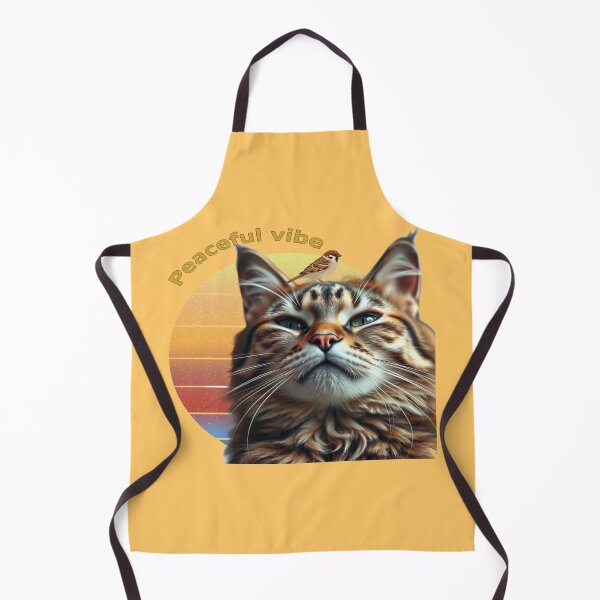 Item preview, Cute Cat with Bird Friend Retro Vintage Sunset Aesthetic designed and sold by hoodiehood.