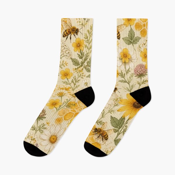 Item preview, Honey Bee Wildflower Cottage Pattern designed and sold by StickyGuys.
