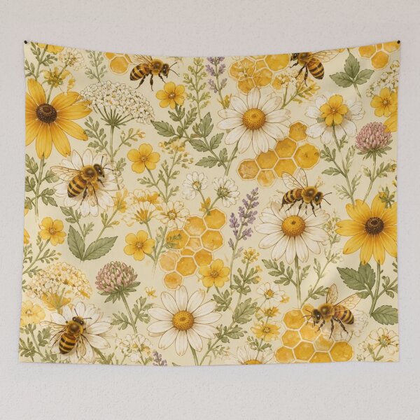 Item preview, Honey Bee Wildflower Cottage Pattern designed and sold by StickyGuys.