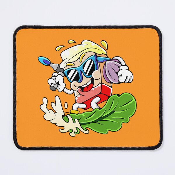 Item preview, Retro Cartoon Pork Belly Surfing Lettuce designed and sold by Lexkon Liu's art.