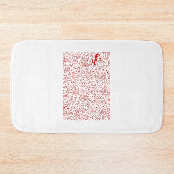Item preview, Red Cats Baking Art  Whimsical Kitten Bakery Wall Art designed and sold by TerScott.