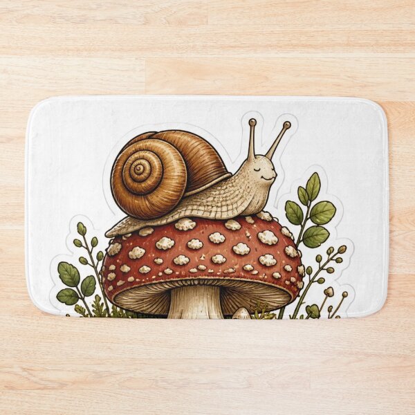 Item preview, Goblincore Snail Toadstool Forest Friend designed and sold by StickyGuys.