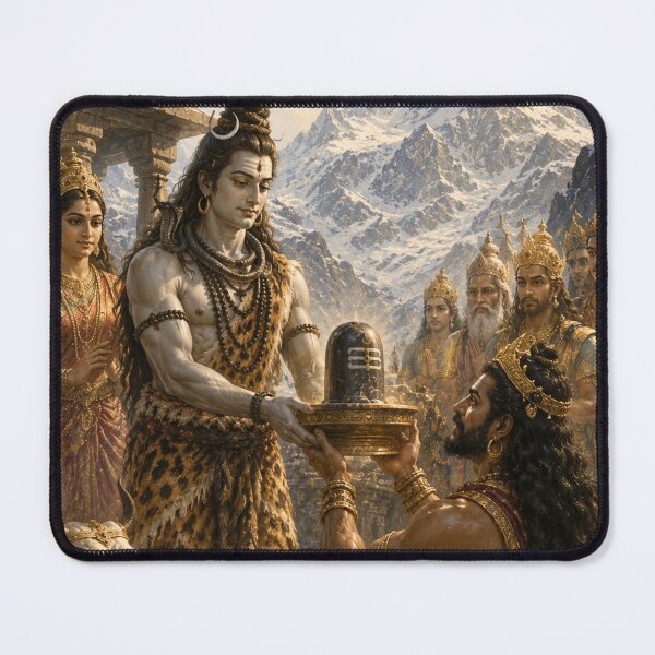 Item preview, Lord Ganesha and Ravana – The Sacred Atma Linga Series. The Greatest Divine Gift – Lord Shiva Grants the Sacred Atma Linga designed and sold by Homyar.