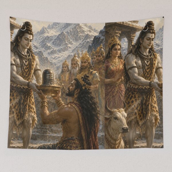 Item preview, Lord Ganesha and Ravana – The Sacred Atma Linga Series. The Greatest Divine Gift – Lord Shiva Grants the Sacred Atma Linga designed and sold by Homyar.