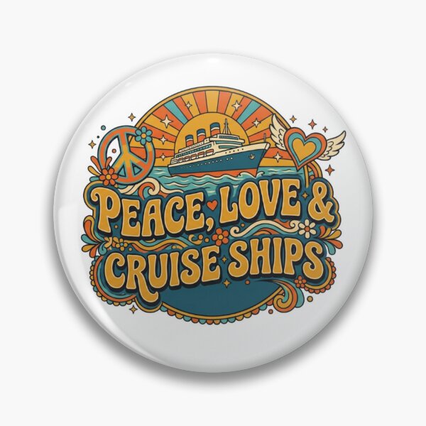 Item preview, Peace, love, and cruise ships 70’s Retro  designed and sold by Comfy Creations.