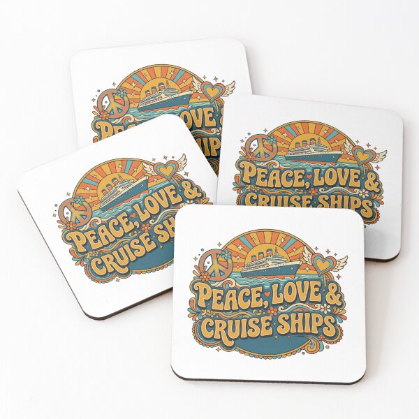 Item preview, Peace, love, and cruise ships 70’s Retro  designed and sold by Comfy Creations.