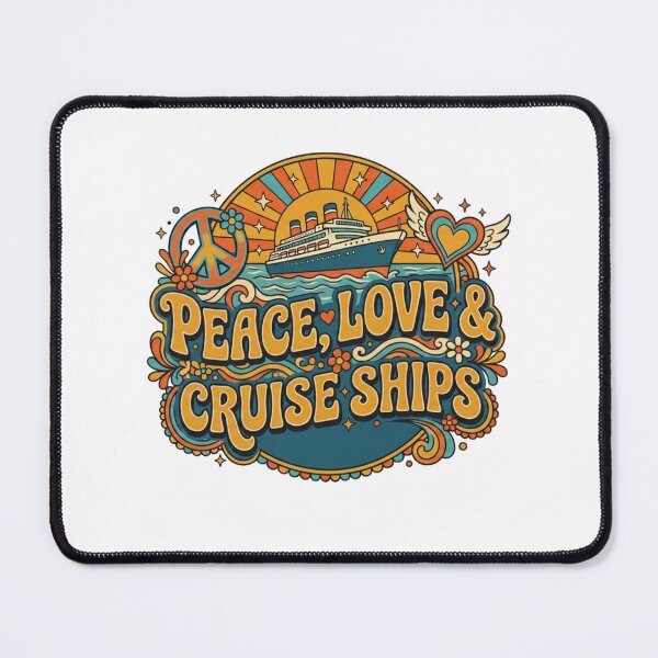 Item preview, Peace, love, and cruise ships 70’s Retro designed and sold by Comfy Creations.