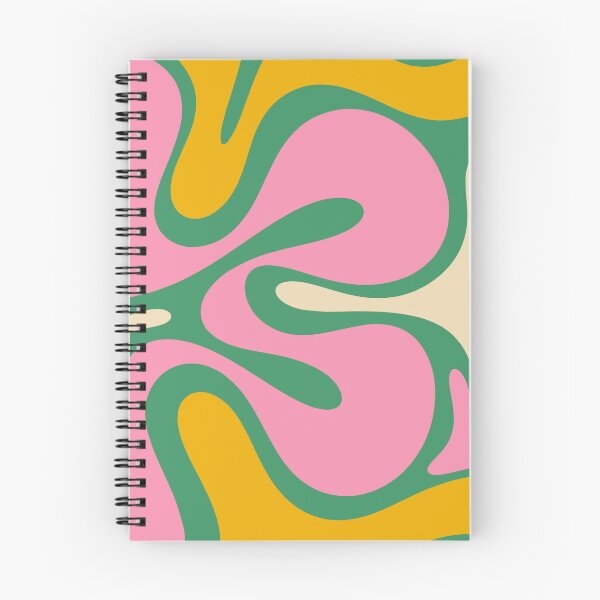 Item preview, Colourful Retro Abstract Smooth Contours Pink Green Mustard designed and sold by kierkegaard.