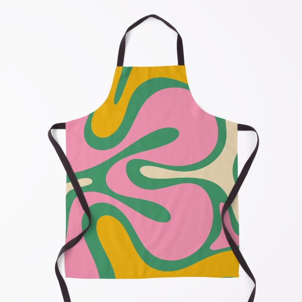 Item preview, Colourful Retro Abstract Smooth Contours Pink Green Mustard designed and sold by kierkegaard.