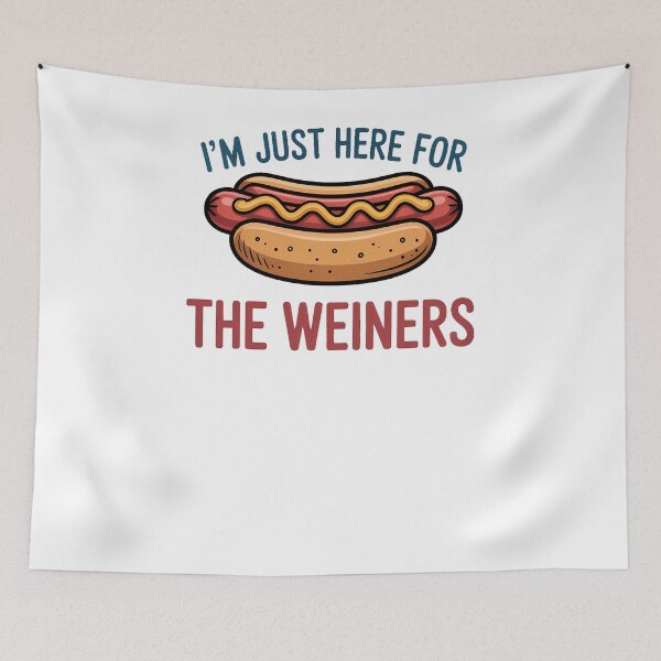 Item preview, I'm Just Here For Weiners 4th July Hot Dog Sausage designed and sold by sailorjessiArt.