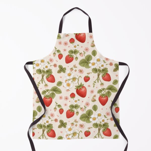 Item preview, Cottagecore Strawberry Floral Pattern designed and sold by StickyGuys.