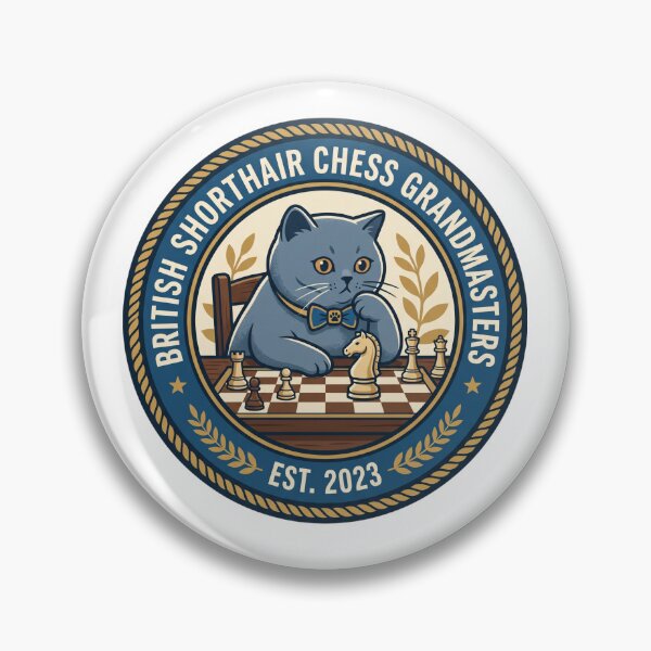 Item preview, British Shorthair Chess Grandmasters Board Knight Checkmate designed and sold by PictoVibe.