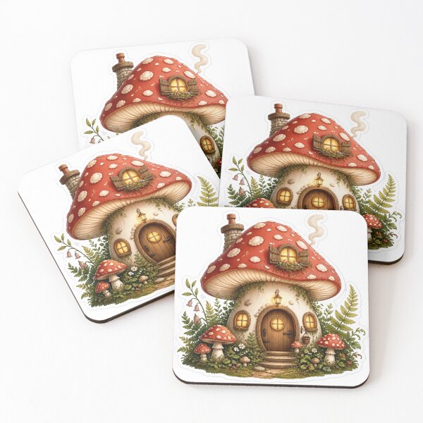 Item preview, Cozy Mushroom Cottage Scene Fairycore House designed and sold by StickyGuys.