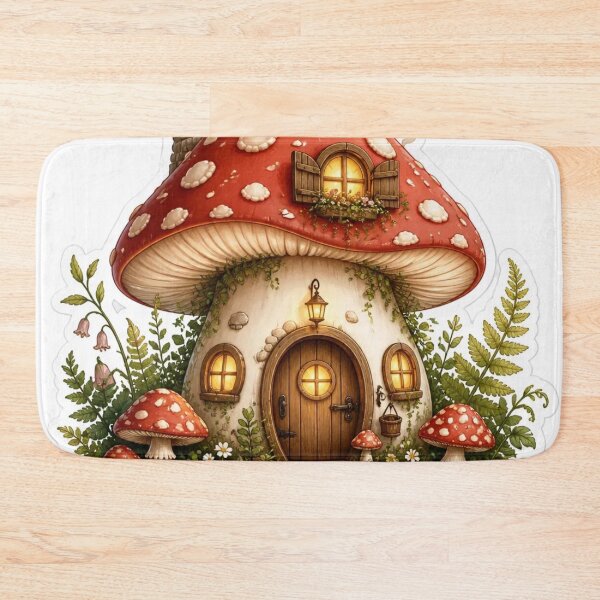 Item preview, Cozy Mushroom Cottage Scene Fairycore House designed and sold by StickyGuys.