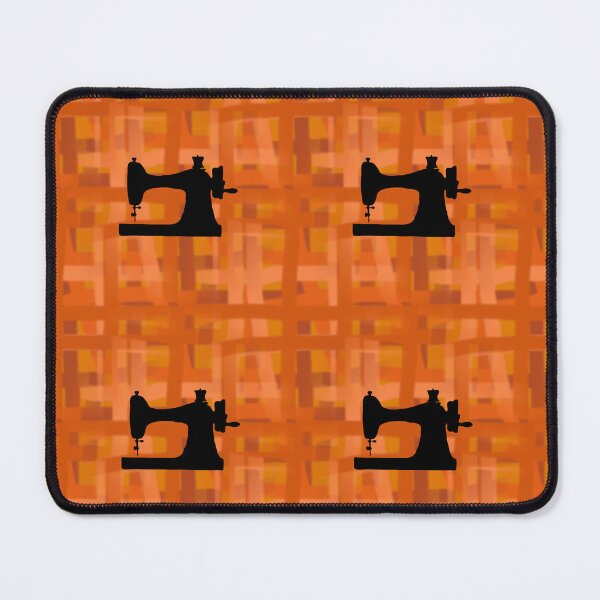 Item preview, Pattern - Orange Weave with Vintage Sewing Machine designed and sold by ZepoPublishing.