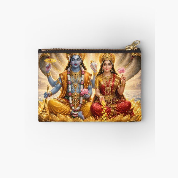 Item preview, Lord Vishnu Lakshmi Golden Lotus Art designed and sold by hutofdesigns.