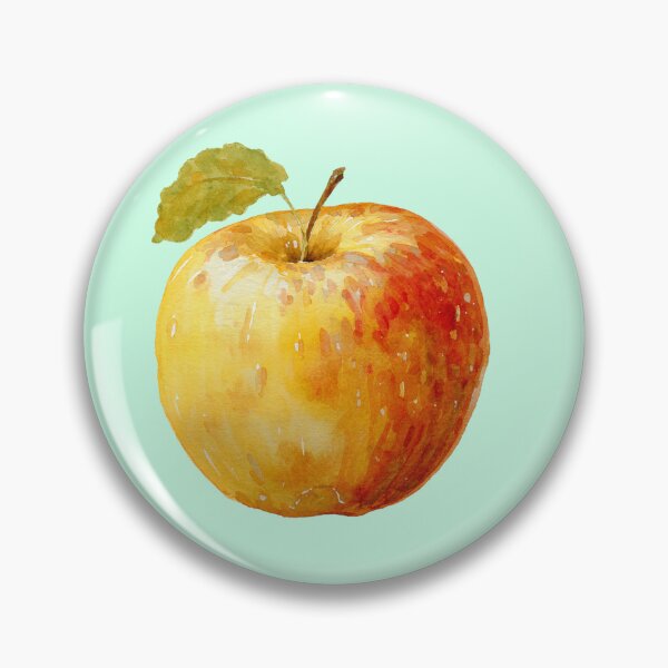 Item preview,  Watercolor Apple with Green Leaf designed and sold by SweetLilith.