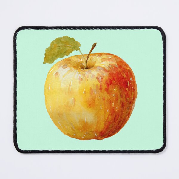 Item preview, Watercolor Apple with Green Leaf designed and sold by SweetLilith.