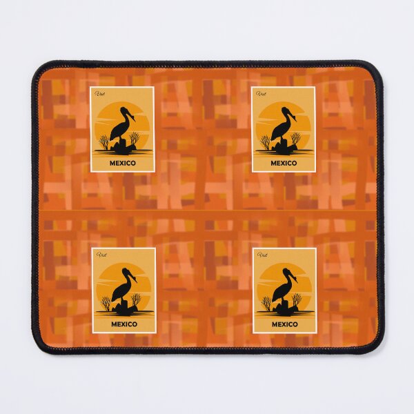Item preview, Pattern - Orange Weave with Visit Mexico Bird Poster designed and sold by ZepoPublishing.