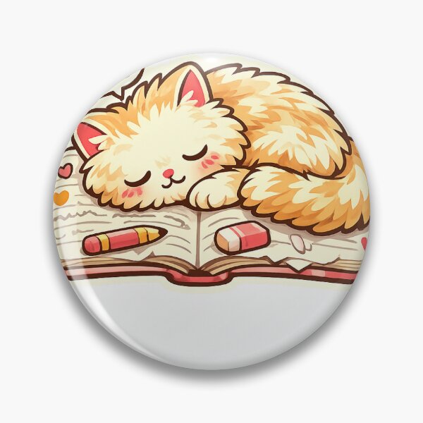 Item preview, Sleeping Cat Sticker Kawaii Student Aesthetic for College Life & Cat Lovers designed and sold by CutePrintCorner.