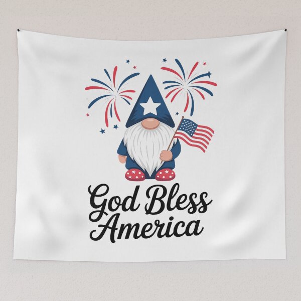 Item preview, Patriotic Gnome God Bless America  designed and sold by sailorjessiArt.