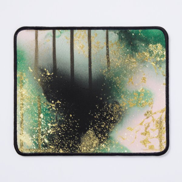 Item preview, Emerald Gold Abstract Grid designed and sold by bubblegoth.