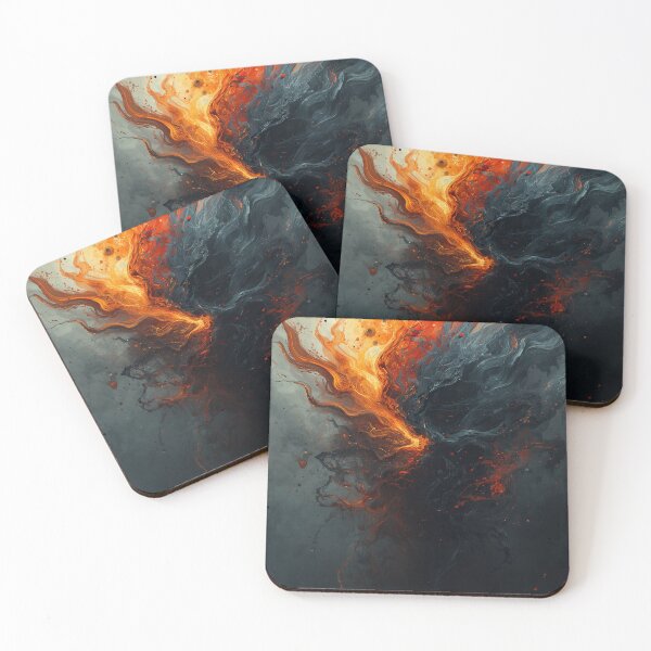 Item preview, Adversarial | Fire vs Shadow | Abstract AI Conflict Graphic T-Shirt designed and sold by Vvmd.