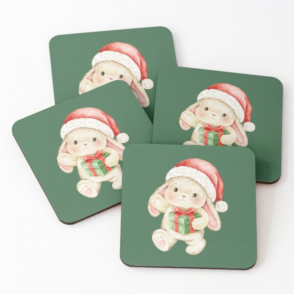 Item preview, Christmas Bunny Holding Gift Box designed and sold by eves_aquadreams.