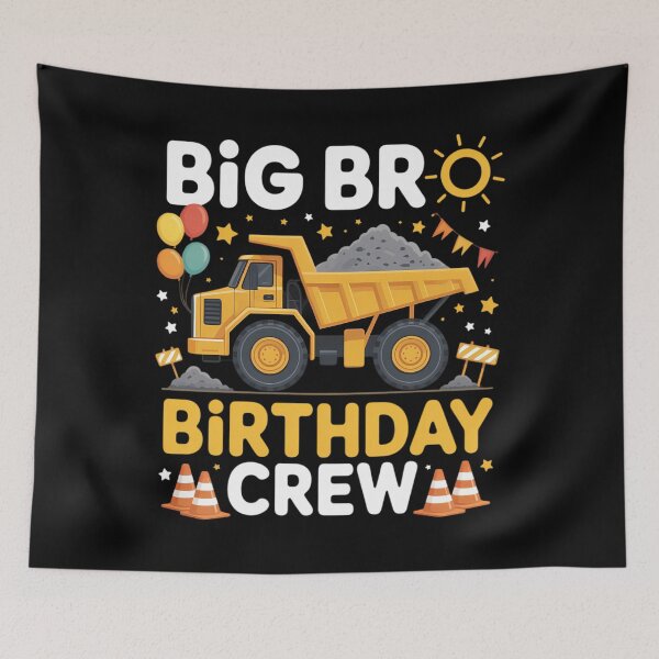 Item preview, Big Brother Birthday Crew Matching Construction B-day Boy designed and sold by sailorjessiArt.