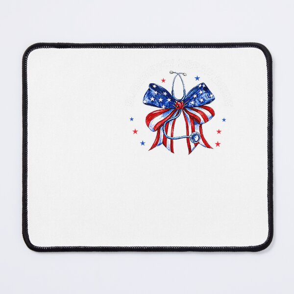 Item preview, 2 Side Emergency Department 4th of July ER Nurse US Flag Bow T-Shirt designed and sold by ljat14.