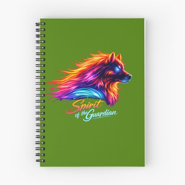 Item preview, Spirit of the Guardian – Vibrant Neon Dog Art Design for Animal Lovers designed and sold by EdgeSphere.