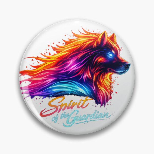 Item preview, Spirit of the Guardian – Vibrant Neon Dog Art Design for Animal Lovers designed and sold by EdgeSphere.
