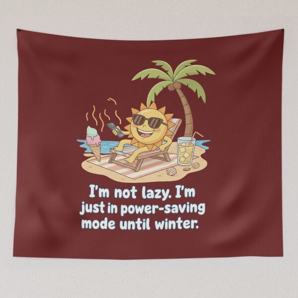 Item preview, Summer Heatwave Comic Sun Power Saving Mode designed and sold by Exquisite Design Studio „Paculówka”.