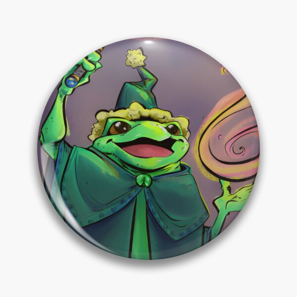 Item preview, Magical Wizard Frog Casting Spell Fantasy Art designed and sold by MythosAndMirth.