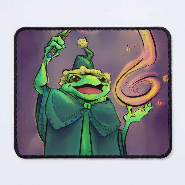 Item preview, Magical Wizard Frog Casting Spell Fantasy Art designed and sold by MythosAndMirth.